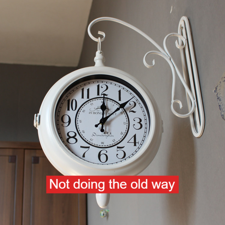 Retro ironwork wall clock