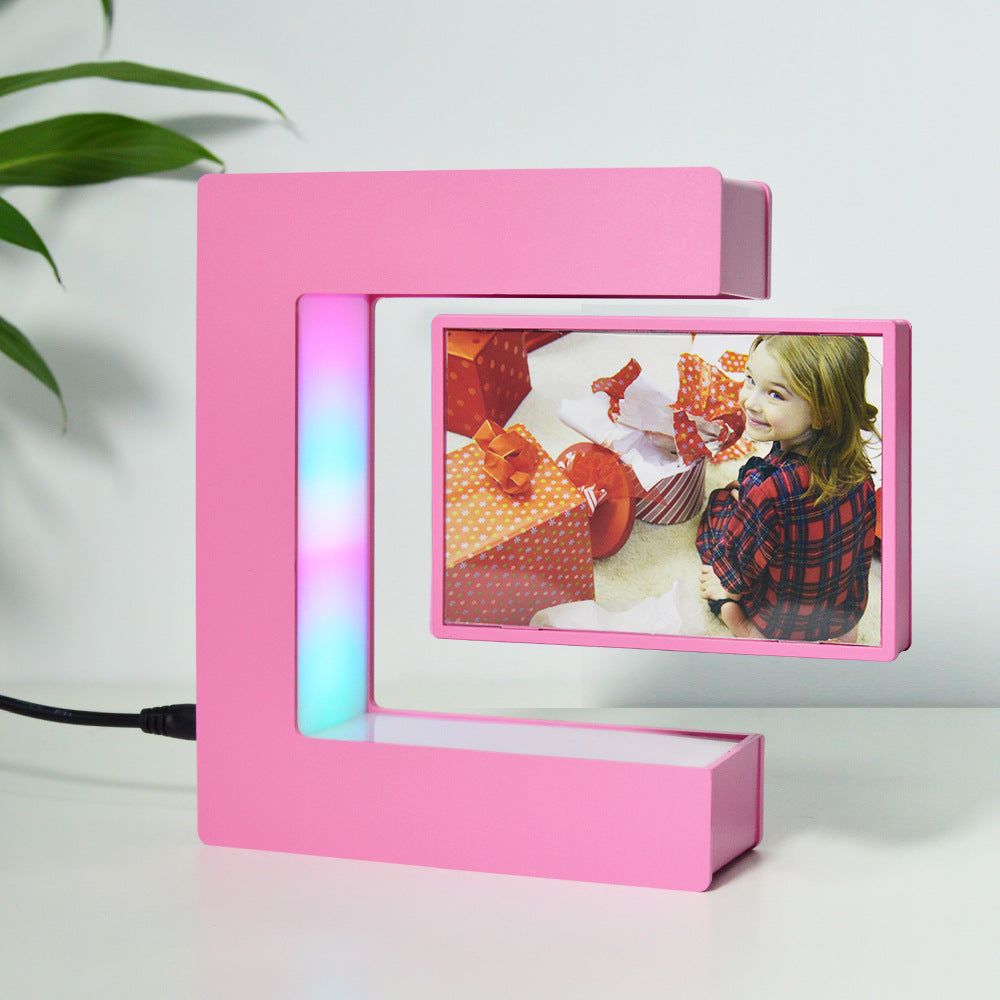 Magnetic Levitating LED Photo Frame Creative Floating Display Home Decor Gift teemdrop