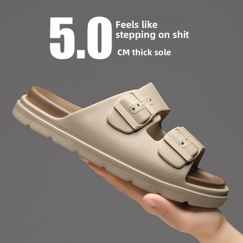 Men's Fashion Double-Layer Thick Sole EVA Slide Sandals teemdrop