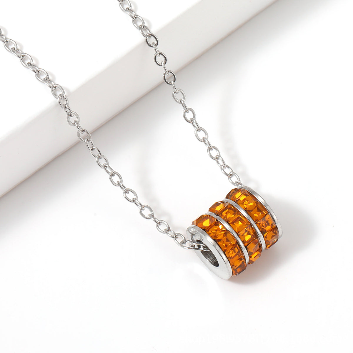 Birthstone Stainless Steel Adjustable Necklace
