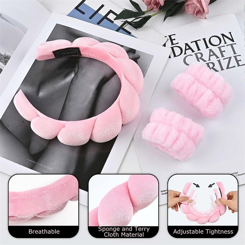 Lady's velvet sponge hairband teemdrop
