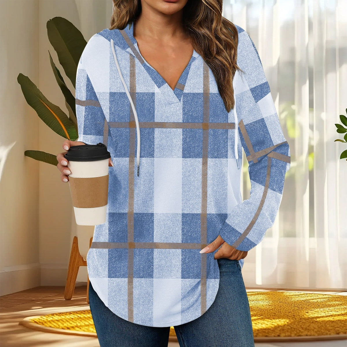 Winter and autumn hooded pullover sweater