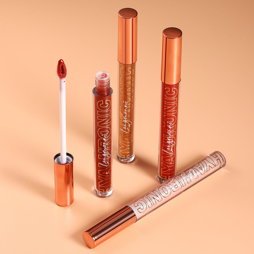 Hyaluronic Acid Glitter Lip Gloss Set teemdrop