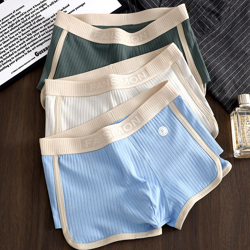 Men's Pure Cotton Breathable Seamless Boxer Briefs