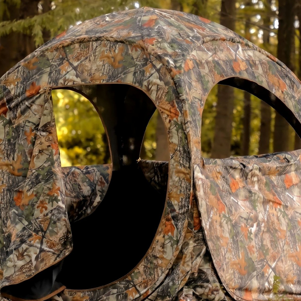 Forest exploration - quickly set up camouflage tent teemdrop