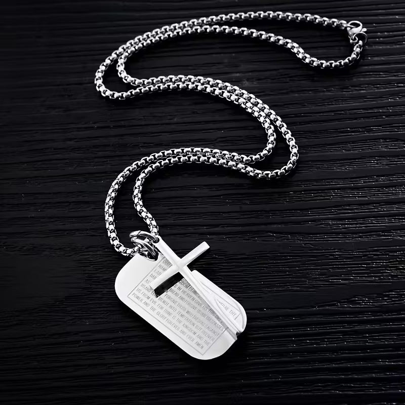 Men's Stainless Steel Pendant Necklace teemdrop