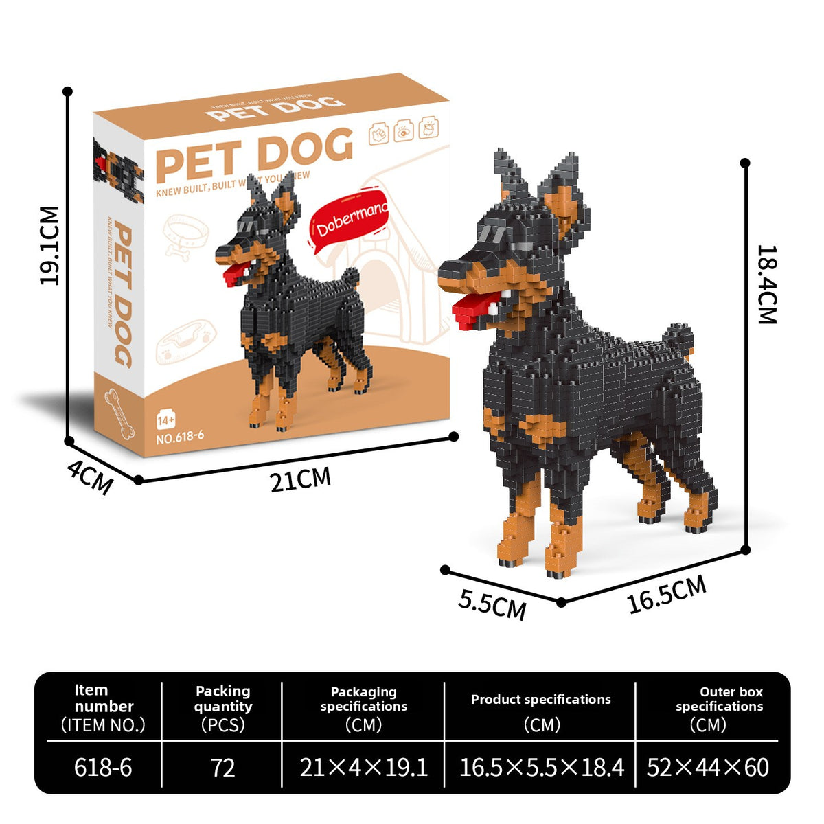 Dog Breed Building Block teemdrop