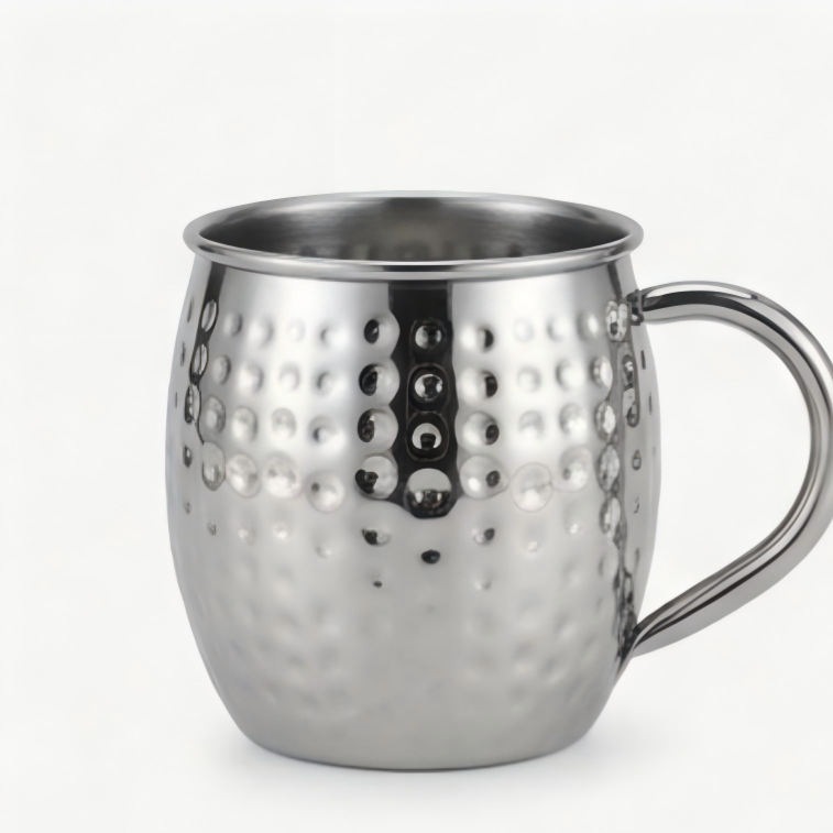 Stainless Steel Hammered Textured Cup