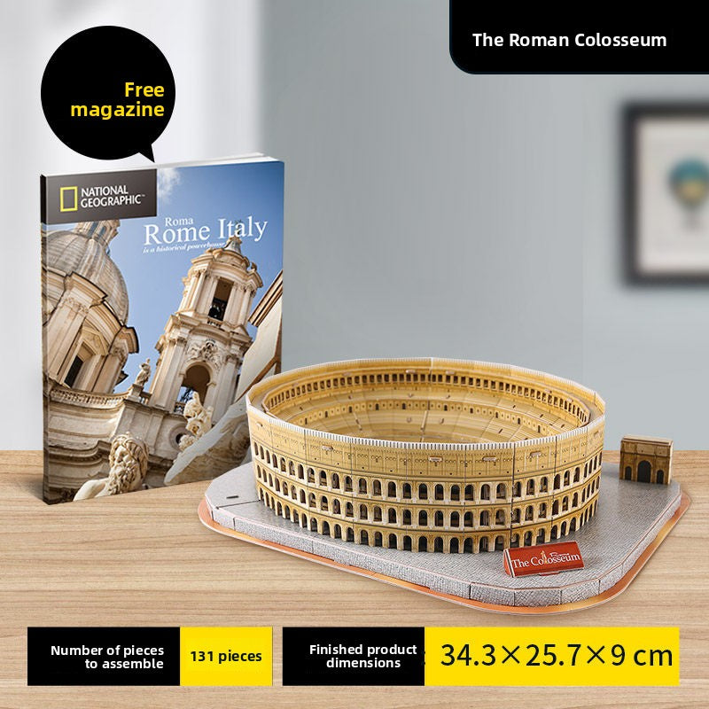 3D Paper Puzzle National Geographic World Architecture Model for Kids