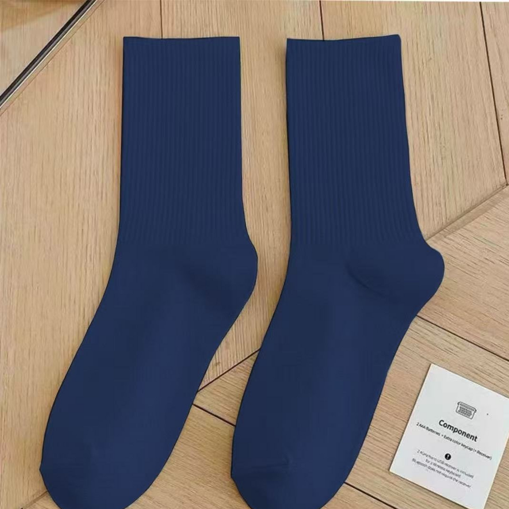 Unisex Combed Cotton Mid-Calf Socks teemdrop