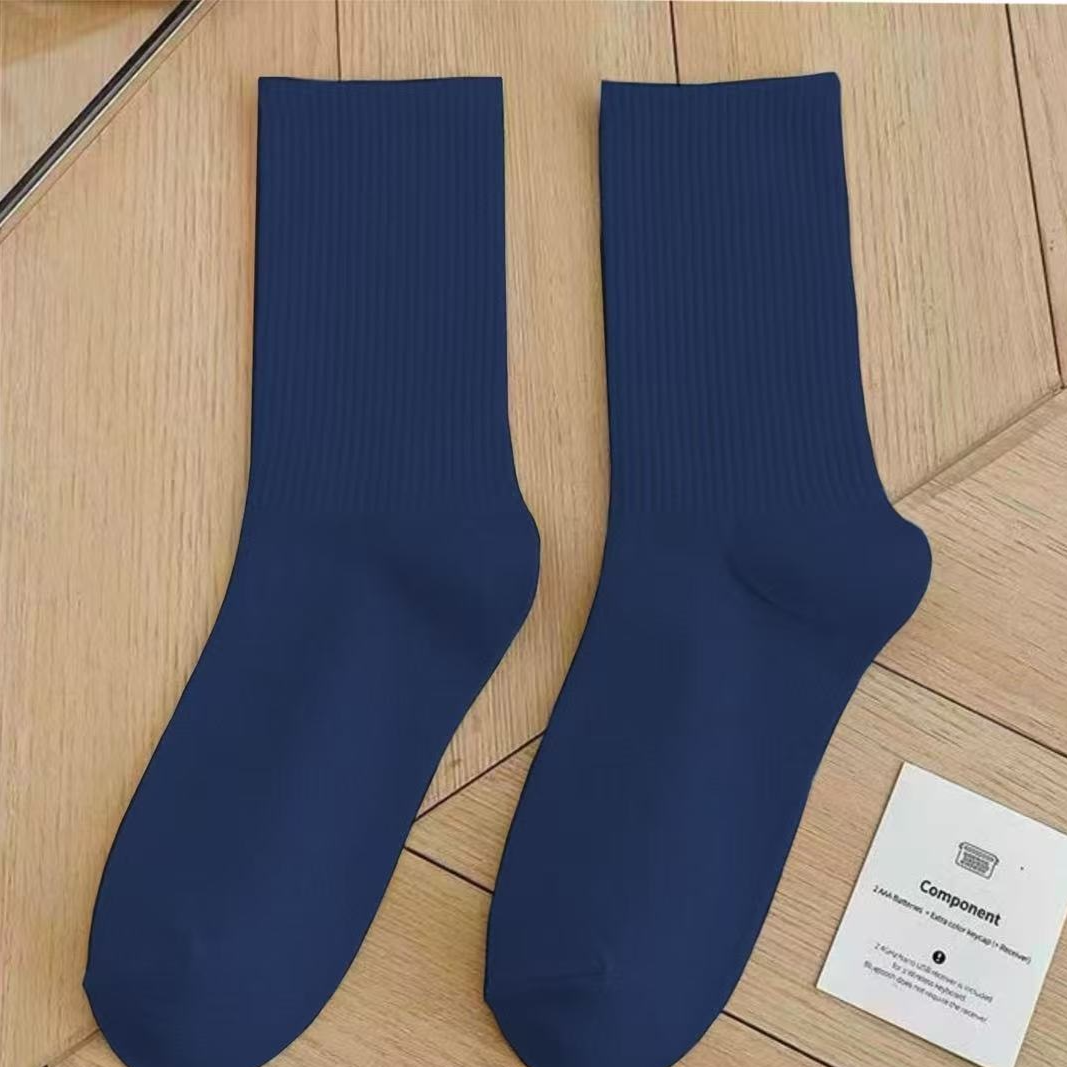 Unisex Combed Cotton Mid-Calf Socks teemdrop