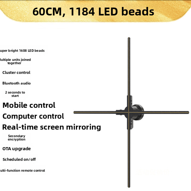 Naked-eye 3D holographic fan screen