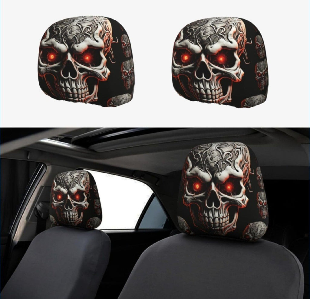 Car headrest cover