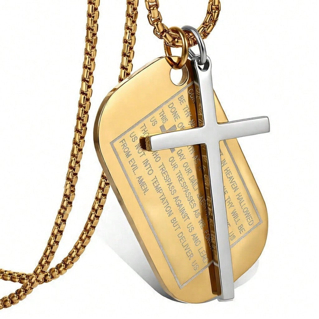 Men's Stainless Steel Pendant Necklace teemdrop