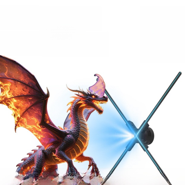 Naked-eye 3D holographic fan screen