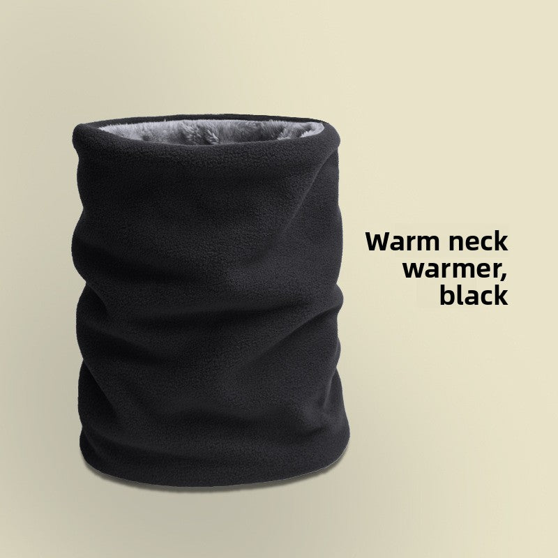 Winter Windproof Fleece-Lined 2-in-1 Face Mask Hat Scarf Set teemdrop