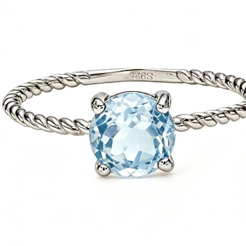 Twisted rope braided ring