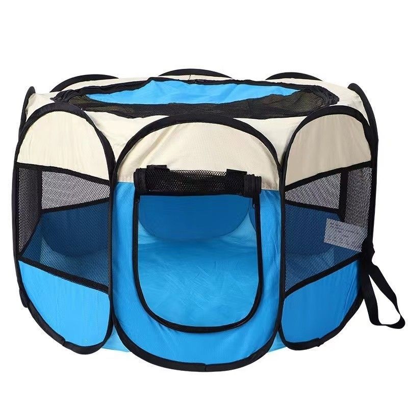 Foldable Octagonal Oxford Pet Playpen Tent Indoor Cat Dog House Bed teemdrop
