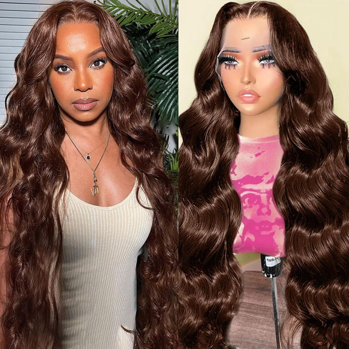 Women's Long Curly Wig with Medium Parting Heat-Resistant Synthetic Fiber Daily Wear teemdrop