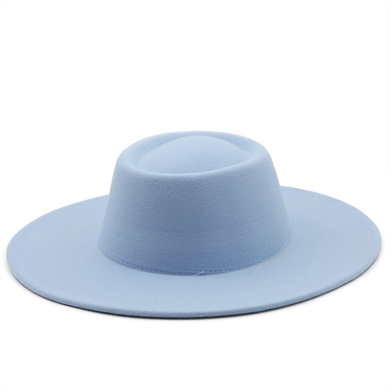 Unisex Wide Brim Woolen Hat teemdrop