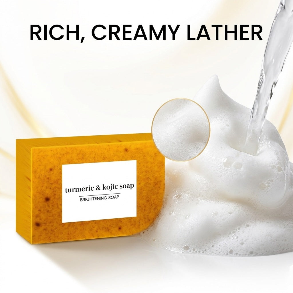 Turmeric Lemon Cold Process Handmade Soap teemdrop