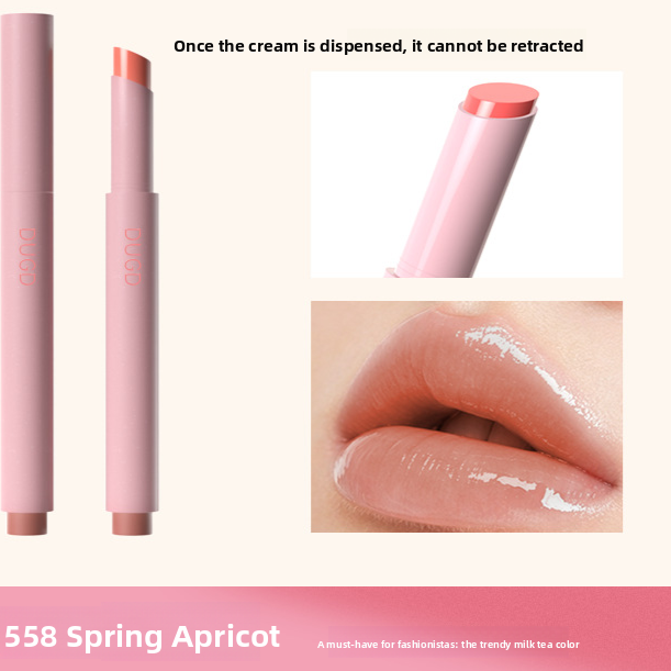 Film-Forming Solid Lip Gloss, Water-Glossy Mirror Finish, Long-Lasting Non-Transfer Plumping Lipstick Pen with Fine Shimmer teemdrop