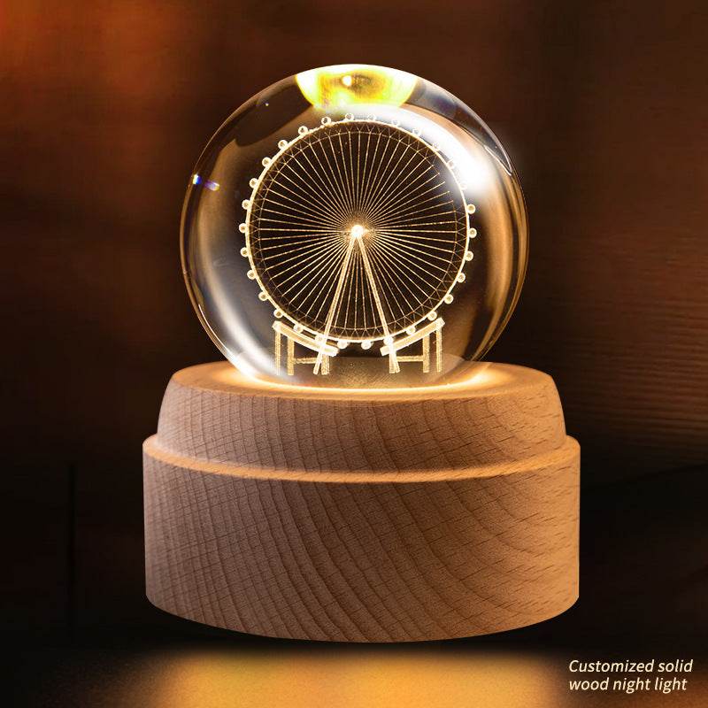 Rotating Crystal Ball Music Box