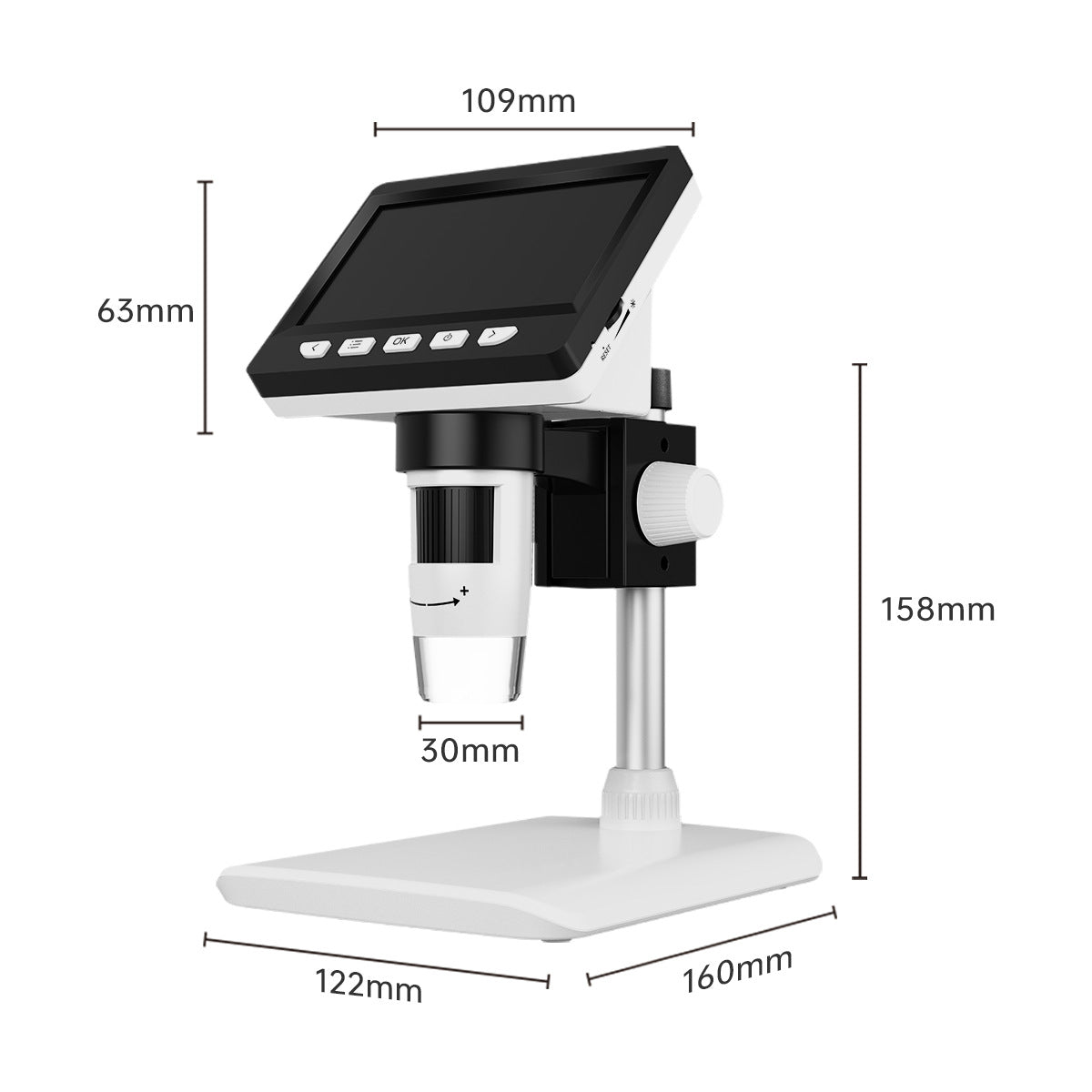 1080P 4.3 Inch Digital Microscope with Screen 1000x Magnification teemdrop