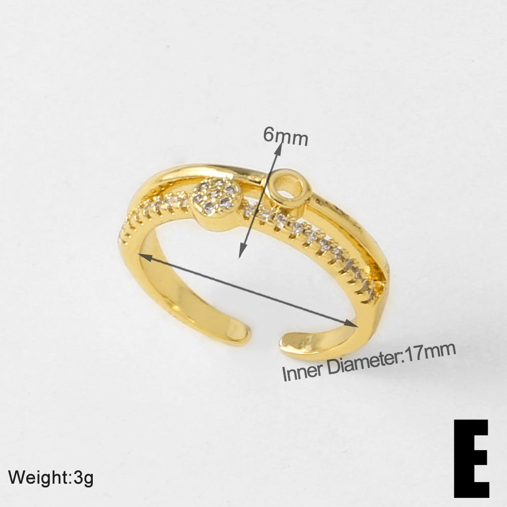 Vintage Copper Gold Plated Adjustable Ring