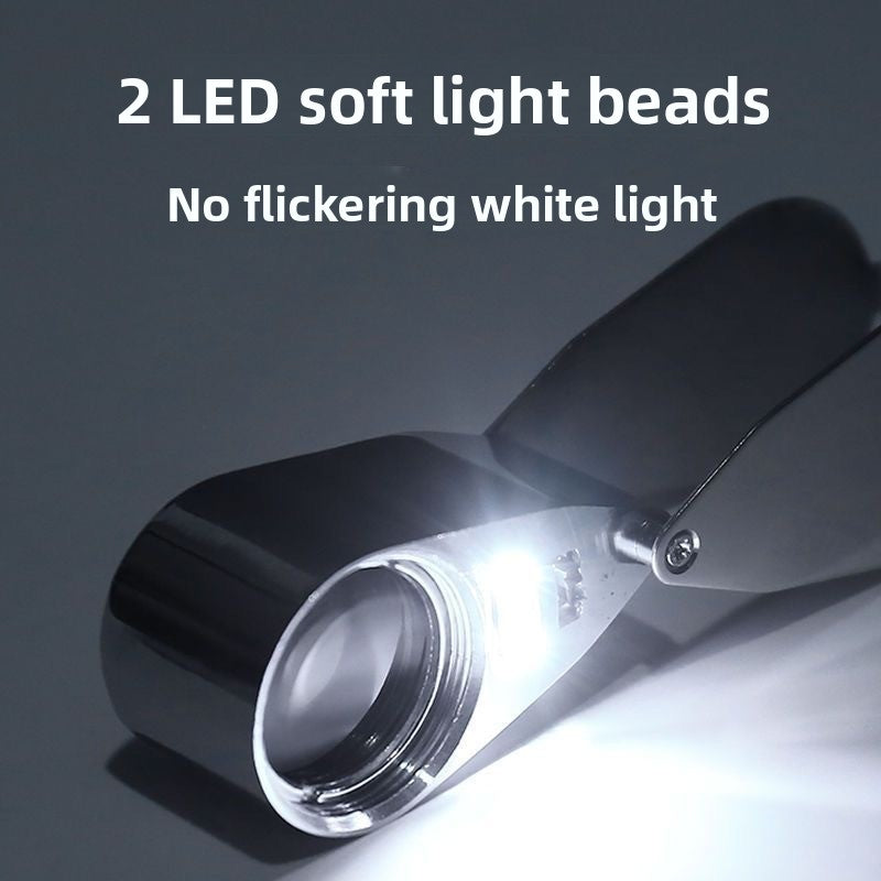 Handheld Folding LED Illuminated Magnifying Glass