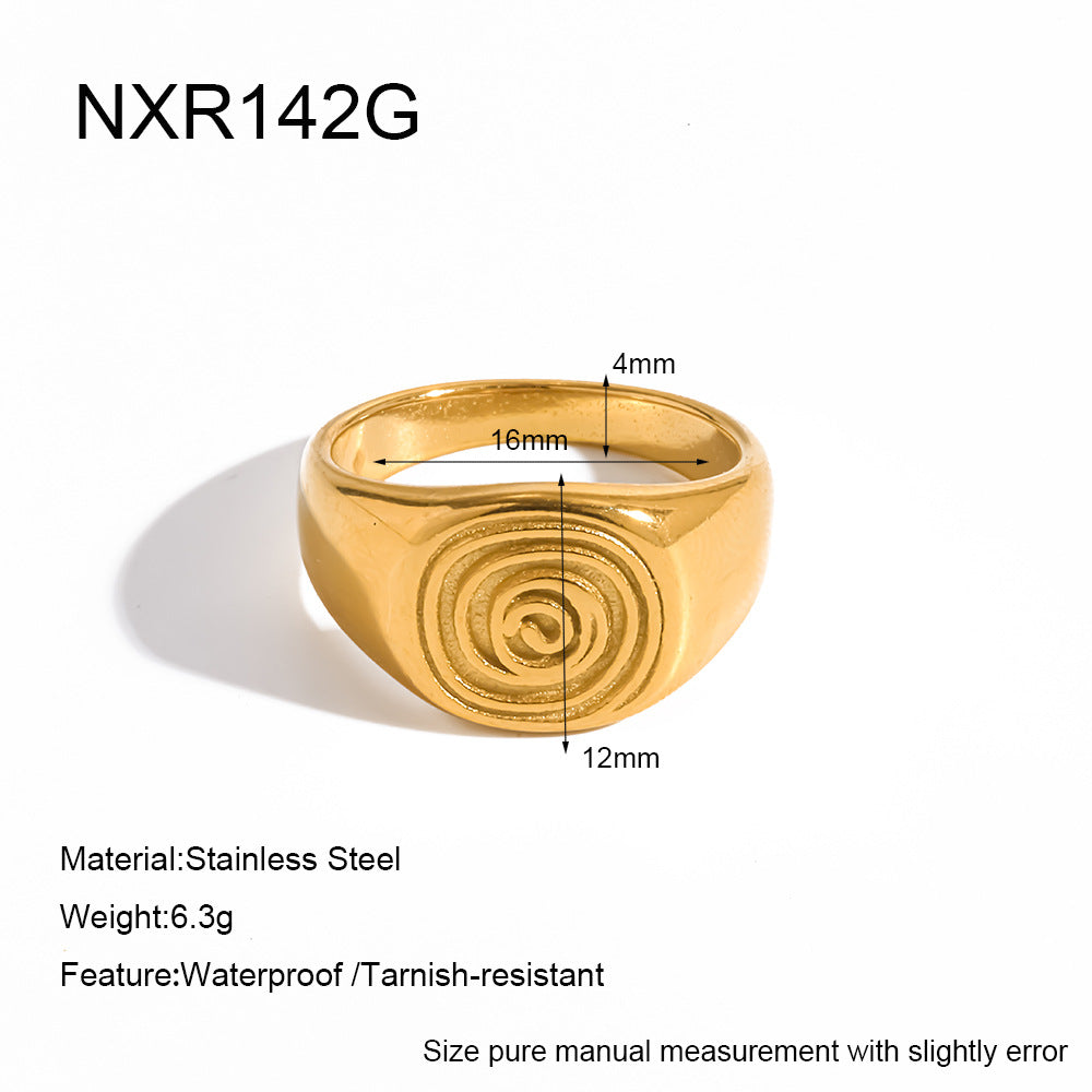 spiral fingerprint stamp ring