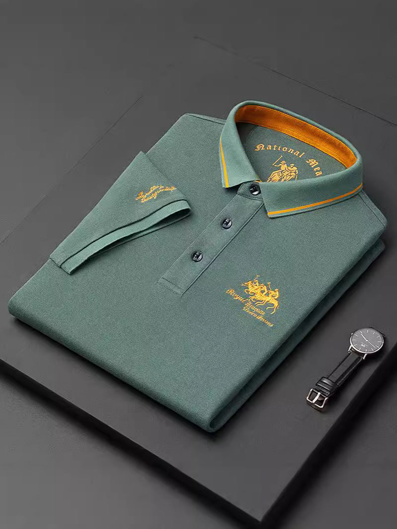 Men's Short Sleeve Embroidered Polo Shirt