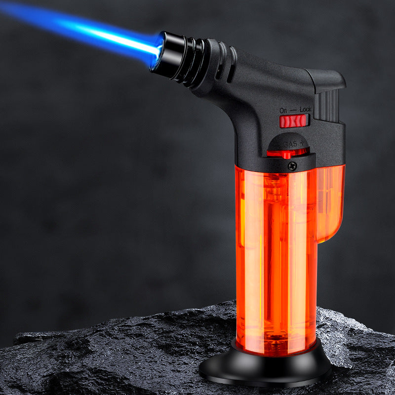 Windproof Torch Lighter Adjustable Flame Refillable Gas Igniter for Outdoor Camping Welding Cigar
