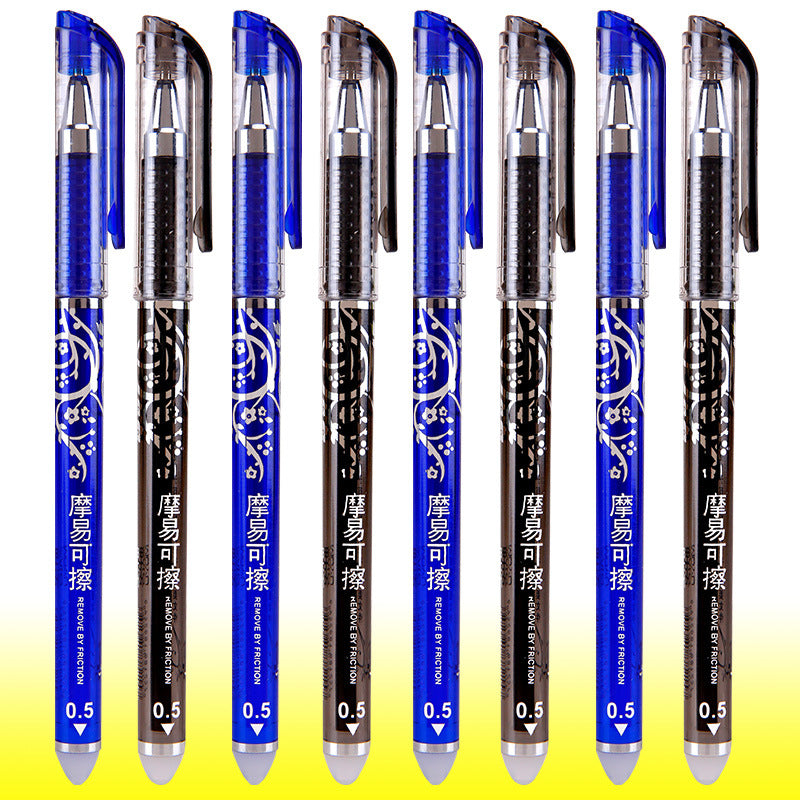 Thick Barrel 0.5mm Erasable Gel Pen Transparent Friction Heat Eliminating Office Pen teemdrop