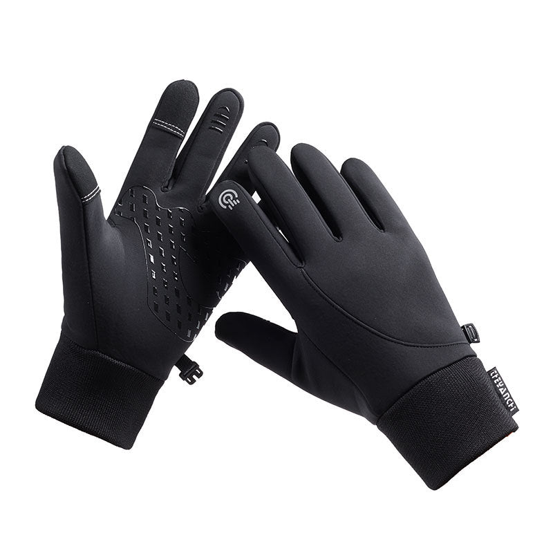 Cycling Gloves Windproof Waterproof Velvet Warm Gloves teemdrop