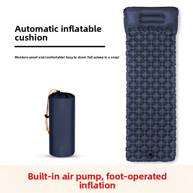 Ultra-Light Foot-Operated Automatic Inflatable Camping Mattress with Pillow teemdrop
