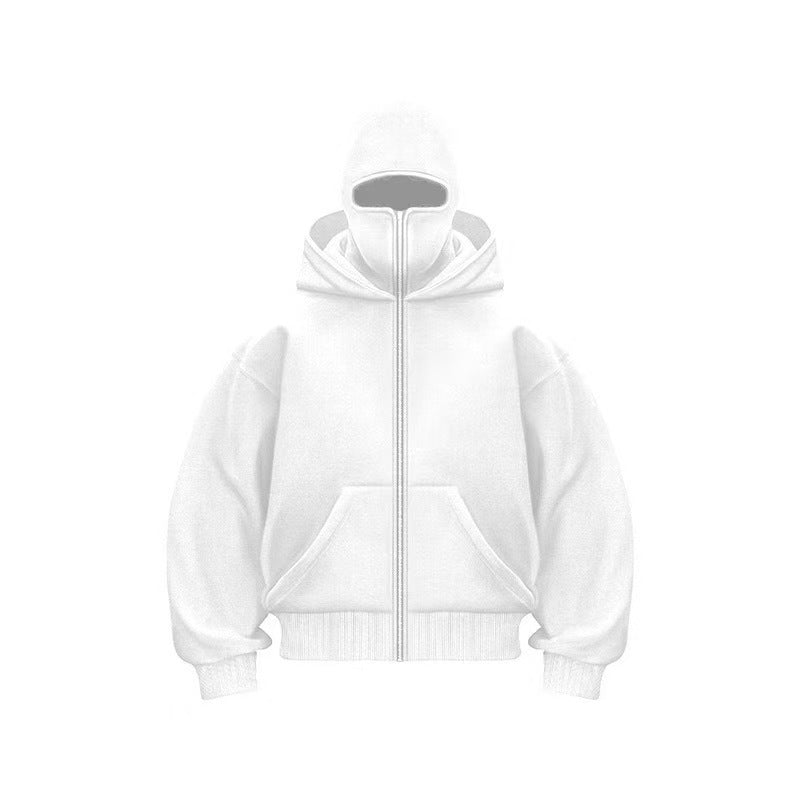 Loose Fit Fleece Lined Hooded Sweatshirt Autumn Winter Y2K Zipper Sweater teemdrop
