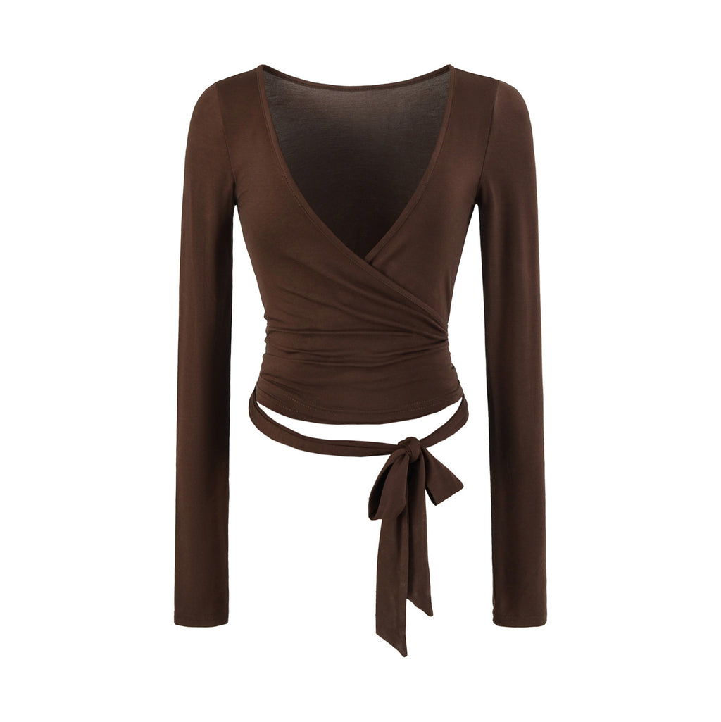 Crossover strap cardigan teemdrop