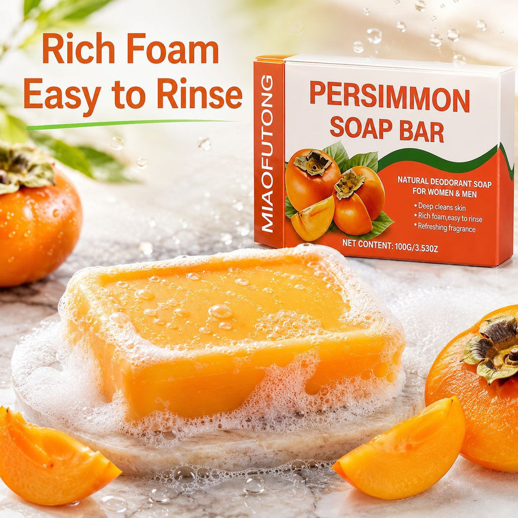 Persimmon Extract Deodorizing Moisturizing Handmade Body Soap teemdrop