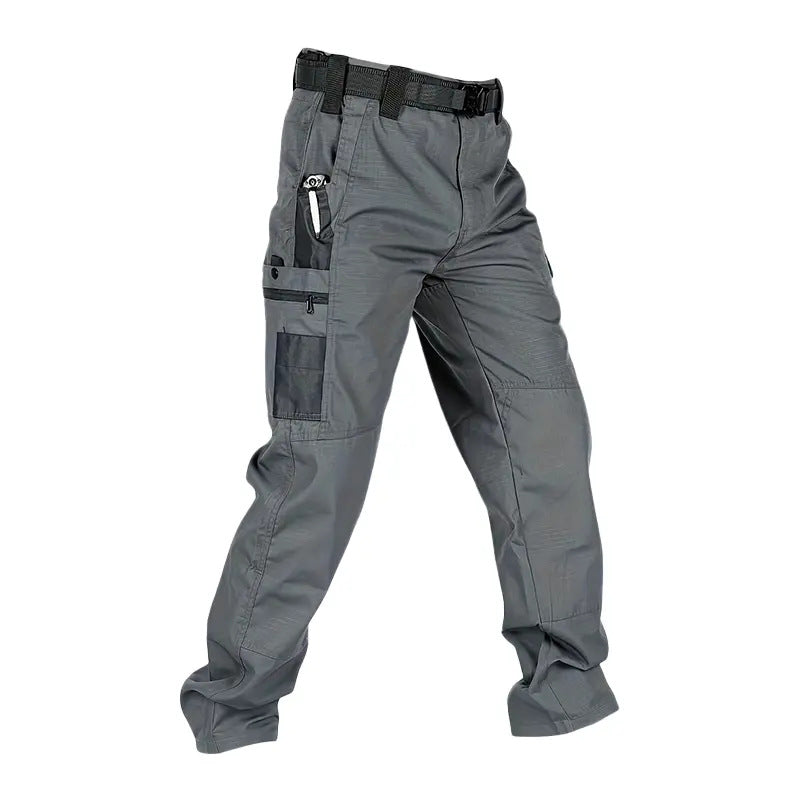 Men's Quick-Dry Tactical Cargo Pants Multi-Pocket Summer Casual Trousers 100% Polyester teemdrop