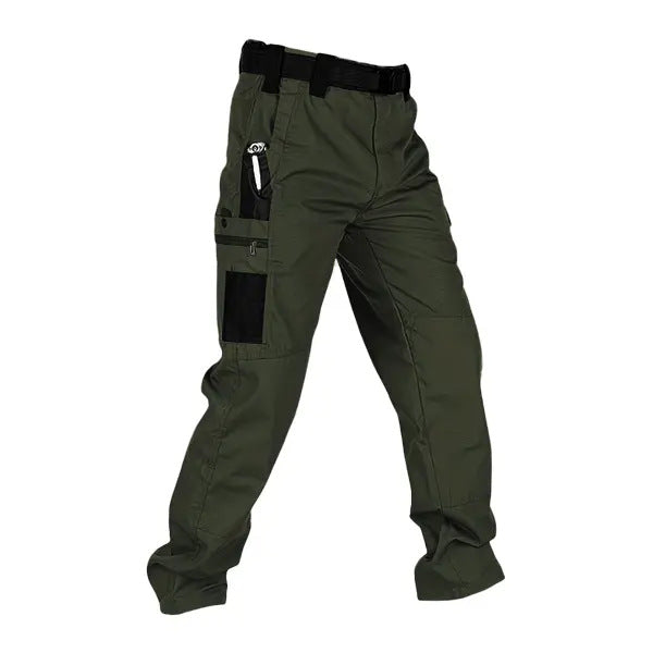 Men's Quick-Dry Tactical Cargo Pants Multi-Pocket Summer Casual Trousers 100% Polyester teemdrop
