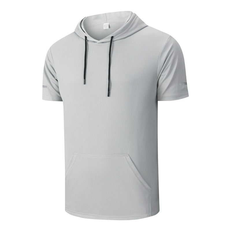 Mens Quick Dry Hooded Ice Silk Tank Top