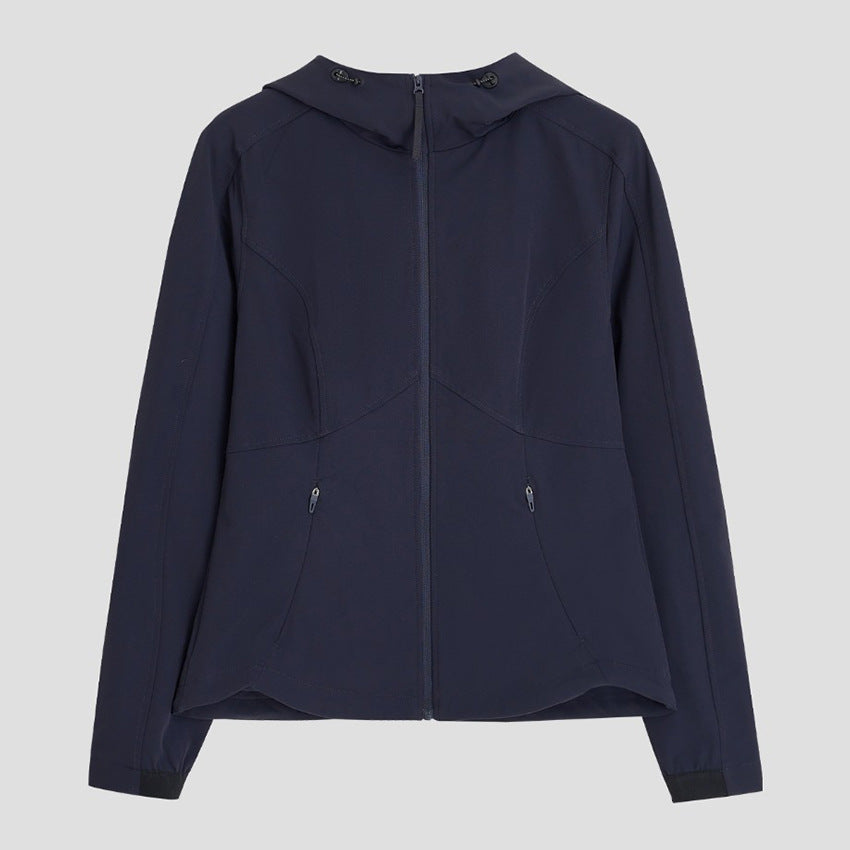 Women's Two-Piece Tracksuit with Hooded Jacket and Straight-Leg Pants teemdrop