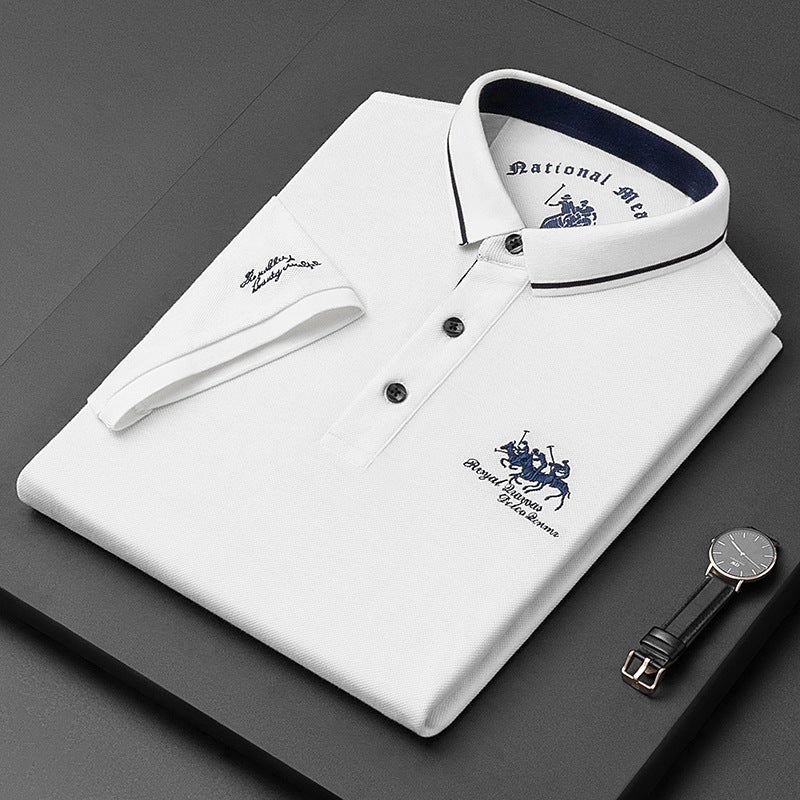 Men's Short Sleeve Embroidered Polo Shirt