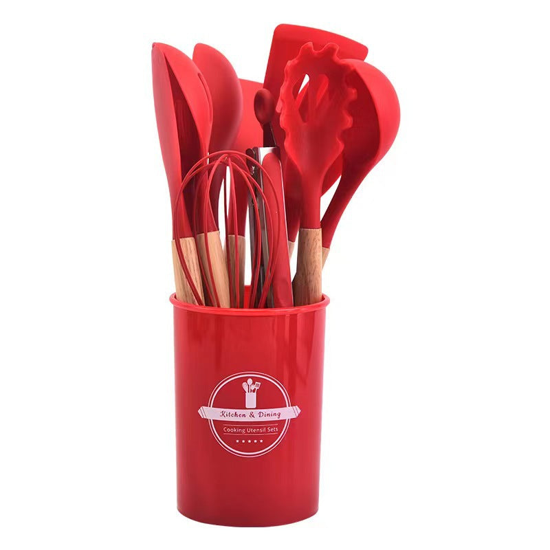 Wooden Handle Silicone Kitchenware