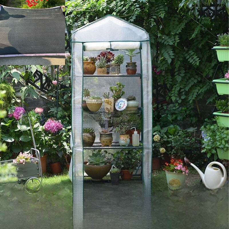 Transparent Plant Greenhouse Cover with Shelf