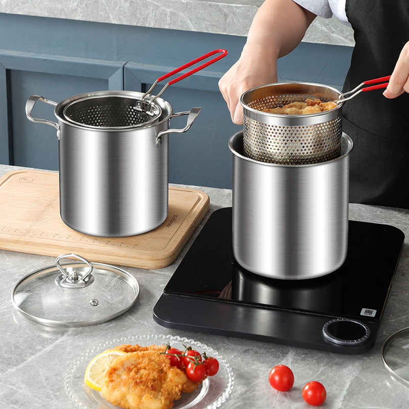 Commercial Thickened Stainless Steel Frying Pan