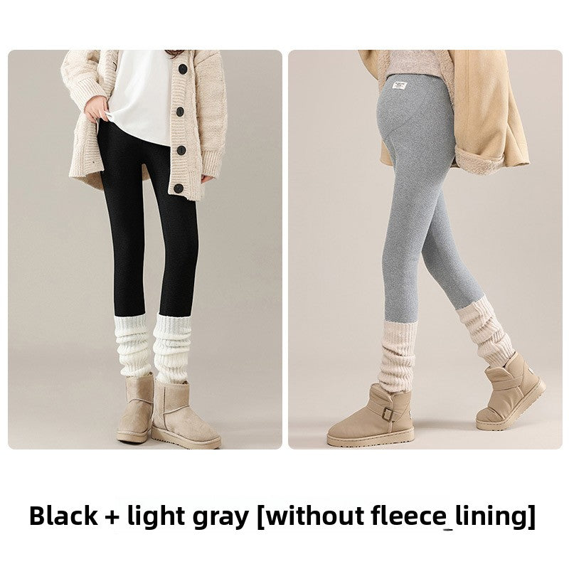 Maternity Leggings Fleece Lined Thickened Warm Cotton Pants