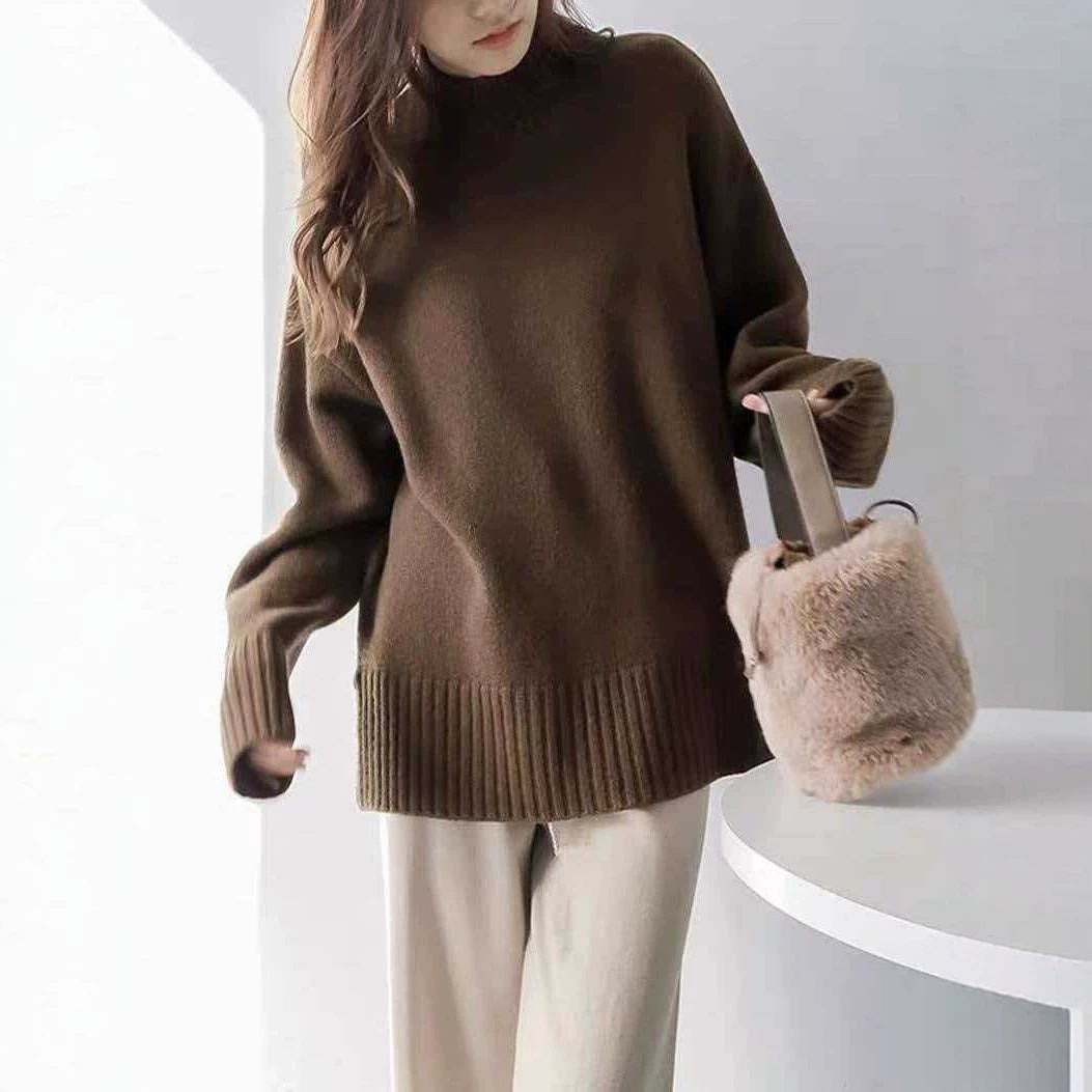 Base-layer pullover knit sweater teemdrop
