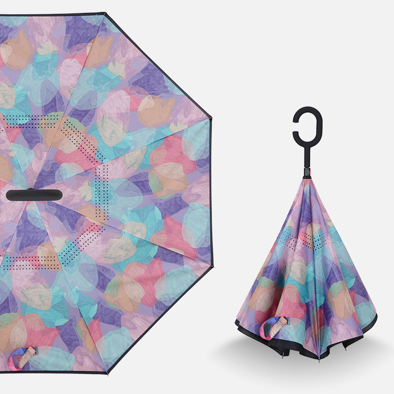 Reverse double-layer umbrella